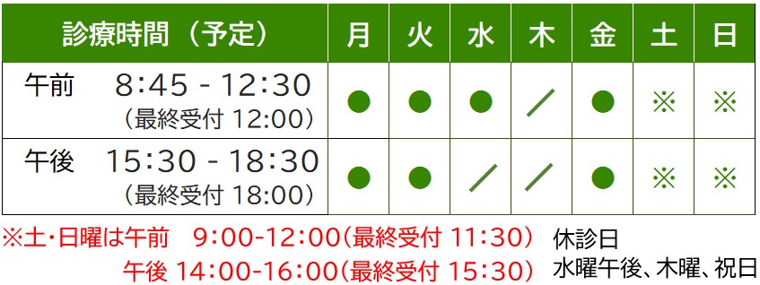 松江しげ整形外科 診療時間
